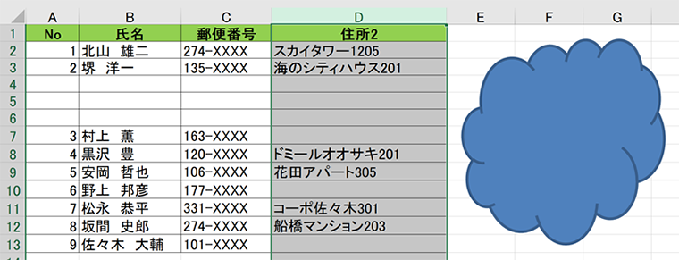 図形の大きさが変わっているのがわかりますでしょうか？