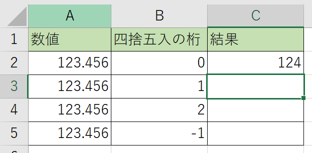 切り上げできました。