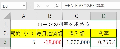 Excelで利用できる、財務関数のINTRATE関数(イントレート),RATE関数(レート),NOMINAL関数(ノミナル)のご紹介です。