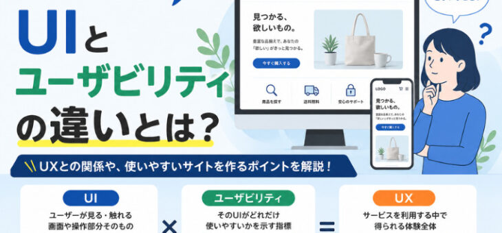 UIとユーザビリティの違いとは？UXとの関係や意味をわかりやすく解説