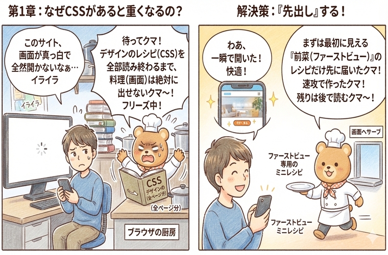 そもそも「CSS（デザイン）」があると、なぜサイトが重くなるの？