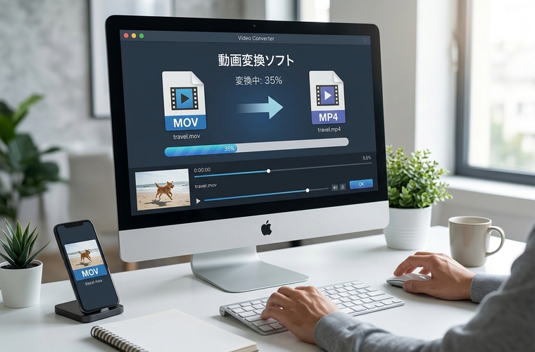 パソコンにダウンロードしてから動画ファイル形式を変換する方法