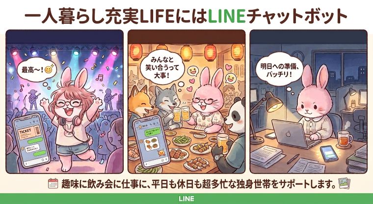 【ひとり暮らし×LINEチャットボット】は相性抜群！