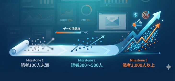 読者数1,000人が分かれ道！信頼できるメルマガ効果測定の条件と成果を出す改善ロードマップ
