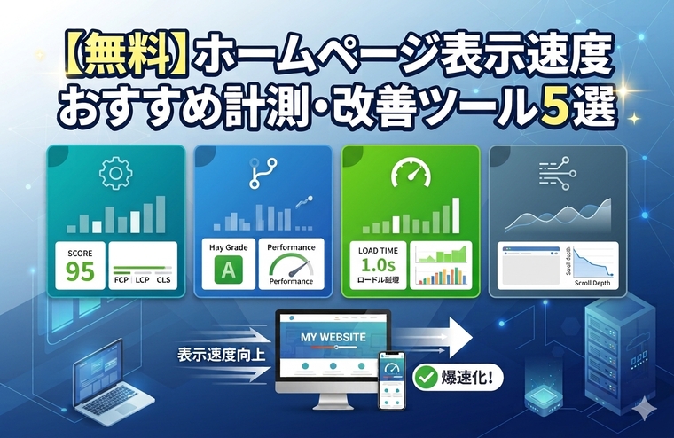 【無料】ホームページ表示速度おすすめ計測・改善ツール5選